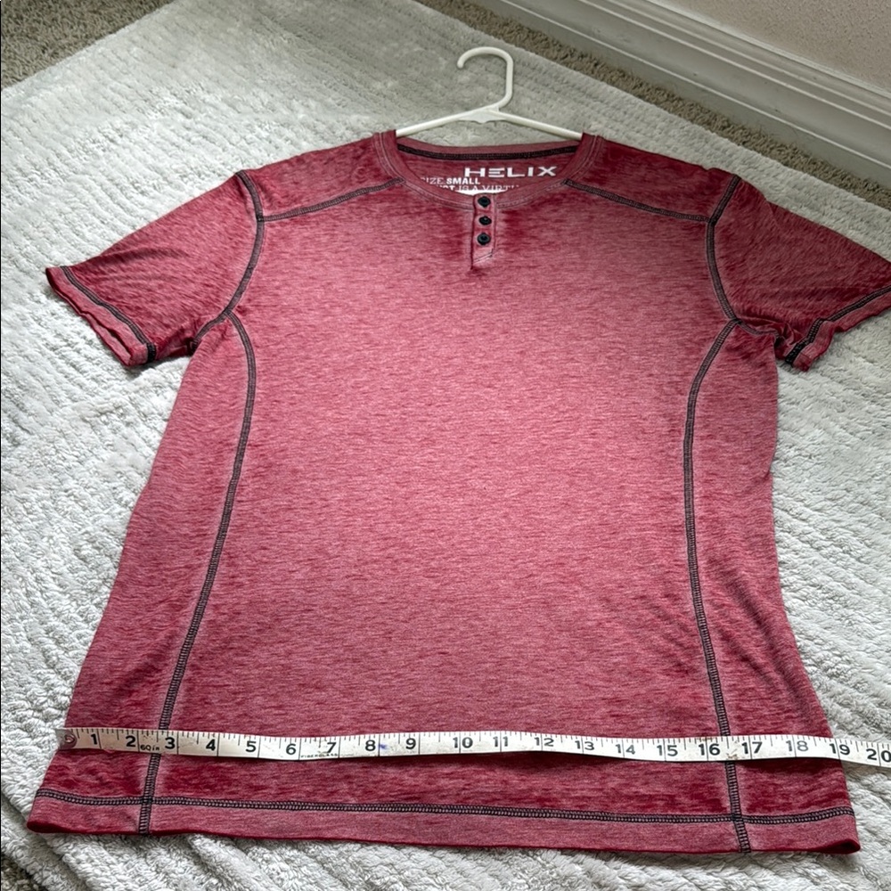 Helix Red and Black Short Sleeve Tee Soft Knit